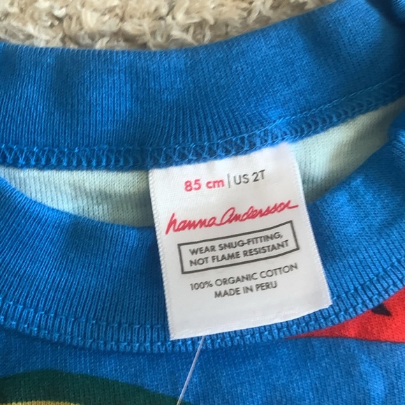 NWT * organic cotton * watermelon pajama set * Hanna Andersson - Picture 3 of 4